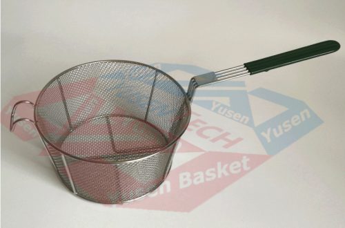 factory Chrome Plated Nickel Steel Round Fryer Basket